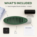 Green Angled Yard Drain Emitter for 4-Inch Pipe by LJGDeals