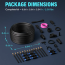 360° Bendable Drip Irrigation System with 49FT 5/8” Tubing Hose 5/16” Faucet Connector Automatic Watering Misting Kit For Garden Greenhouse Yard Lawn by LJGDeals