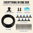 75FT Mist Drip Irrigation System with Adjustable Misting Nozzle Quick Connect Automatic Garden Watering System for Garden Lawn Patio Flower Bed by LJGDeals