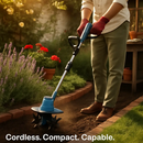 800W 21V Cordless Tiller Cultivator 3.0Ah Battery Powered Tiller with 8.66" Width 6.69" Depth Manganese Steel Tines for Soil Cultivation Weeding Garde by LJGDeals