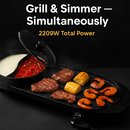 2-in-1 Electric Hot Pot with Grill Cooker for Home Use by LJGDeals