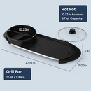 2-in-1 Electric Hot Pot with Grill Cooker for Home Use by LJGDeals