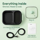 2-in-1 Electric Hot Pot & Pan with Grill by LJGDeals