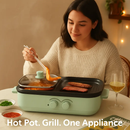 2-in-1 Electric Hot Pot & Pan with Grill by LJGDeals