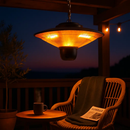 1500W Outdoor Patio Heater Electric Hanging Heated Ceiling Mounted Heating Lamp IP23 Waterproof with 3 Heating Levels 30Mins/60Mins Timer 2 Remote Con by LJGDeals