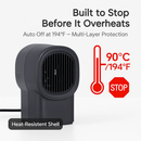 Compact Space Heater for Small Rooms and Home Office by LJGDeals