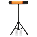 1500W Infrared Heater With Stand Electric Outdoor Patio Heater IP65 Waterproof Tripod Wall Mount with 2 Remotes 3 Heating Levels for Home Restaurant Y by LJGDeals
