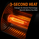1500W Infrared Heater With Stand Electric Outdoor Patio Heater IP65 Waterproof Tripod Wall Mount with 2 Remotes 3 Heating Levels for Home Restaurant Y by LJGDeals