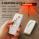 1500W Infrared Heater With Stand Electric Outdoor Patio Heater IP65 Waterproof Tripod Wall Mount with 2 Remotes 3 Heating Levels for Home Restaurant Y by LJGDeals