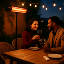 1500W Infrared Heater With Stand Electric Outdoor Patio Heater IP65 Waterproof Tripod Wall Mount with 2 Remotes 3 Heating Levels for Home Restaurant Y by LJGDeals