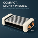 3 In 1 Electric Hot Dog Roller Machine with Grill & Griddle 6-Roller Hot Dog Cooker Smokeless Non-Stick Indoor Outdoor with 3 Temp Levels for BBQ Saus by LJGDeals