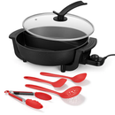 6L Electric Hot Pot with Divider 1100W Dual-Flavor Pot Shabu Shabu Pot Non-Stick with 5-Temp Control for Shabu Shabu Fondue Perfect for Family Gatheri by LJGDeals