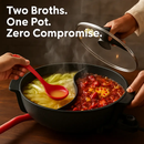 6L Electric Hot Pot with Divider 1100W Dual-Flavor Pot Shabu Shabu Pot Non-Stick with 5-Temp Control for Shabu Shabu Fondue Perfect for Family Gatheri by LJGDeals