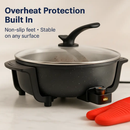 6L Electric Hot Pot with Divider 1100W Dual-Flavor Pot Shabu Shabu Pot Non-Stick with 5-Temp Control for Shabu Shabu Fondue Perfect for Family Gatheri by LJGDeals