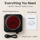 Infrared Single Burner Portable Hot Plate Stove by LJGDeals