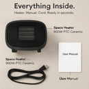Portable Mini Electric Space Heater - 2 Heat Modes by LJGDeals