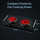 1000W Electric Single Burner Portable Heating Hot Plate Stove Countertop RV Hotplate with 5 Temperature Stepless Adjustments Portable Handles by LJGDeals