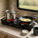 1000W Electric Single Burner Portable Heating Hot Plate Stove Countertop RV Hotplate with 5 Temperature Stepless Adjustments Portable Handles by LJGDeals