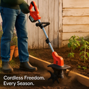 Cordless Tiller Cultivator with 4-Blade Tines by LJGDeals
