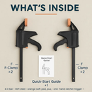 F Clamp Grip Set for Woodworking - Quick Release Clamps by LJGDeals