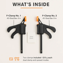 F Clamp Grip Set for Woodworking - Quick Release Clamps by LJGDeals