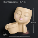 Girl Face Planter Pot with Dual Openings for Succulents by LJGDeals