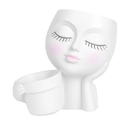 Girl Face Planter Pot with Dual Openings for Succulents by LJGDeals