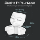Girl Face Planter Pot with Dual Openings for Succulents by LJGDeals