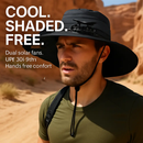 Wide Brim Sun Hat with 2 Solar-Powered Fans by LJGDeals