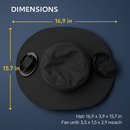 Wide Brim Sun Hat with 2 Solar-Powered Fans by LJGDeals