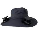 Wide Brim Sun Hat with 2 Solar-Powered Fans by LJGDeals