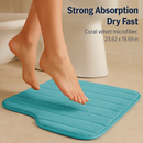 U Shaped Velvet Bath Rug with Non-Slip Backing by LJGDeals