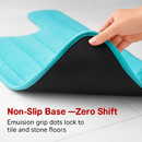 U Shaped Velvet Bath Rug with Non-Slip Backing by LJGDeals