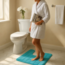 U Shaped Velvet Bath Rug with Non-Slip Backing by LJGDeals