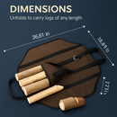 Firewood Carrier Bag with Handle for Indoor Outdoor Use by LJGDeals