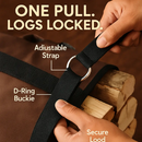 Firewood Carrier Bag with Handle for Indoor Outdoor Use by LJGDeals