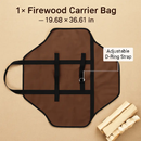 Firewood Carrier Bag with Handle for Indoor Outdoor Use by LJGDeals