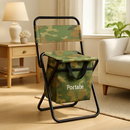 Foldable Fishing Chair with Backrest and Cooler Bag by LJGDeals