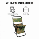Foldable Fishing Chair with Backrest and Cooler Bag by LJGDeals