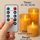 Flameless Battery-Operated Glass Pillar Candles with Remote by LJGDeals