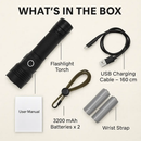 LED Tactical Flashlight: Rechargeable, Zoomable, 3 Modes by LJGDeals