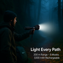 LED Tactical Flashlight: Rechargeable, Zoomable, 3 Modes by LJGDeals