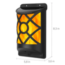 Flame Solar Lights Outdoor 96 LEDs Waterproof Flickering Flame Wall Mount Lamp Auto On Off Sensor Decorative Landscape Night Lamp For Deck Patio Yard by LJGDeals