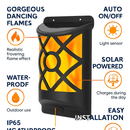 Flame Solar Lights Outdoor 96 LEDs Waterproof Flickering Flame Wall Mount Lamp Auto On Off Sensor Decorative Landscape Night Lamp For Deck Patio Yard by LJGDeals