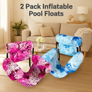 2 Pack Inflatable Pool Floats for Adult Inflatable Hammocks Floating Lounge Chairs for Party Summer Water Beach Lake Fun by LJGDeals