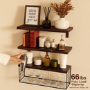 2-in-1 Floating Shelves with Storage Basket by LJGDeals