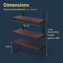 2-in-1 Floating Shelves with Storage Basket by LJGDeals