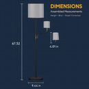 Mother Daughter Floor Lamp with Linen Shade by LJGDeals