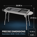 Foldable Charcoal BBQ Grill for Picnic and Camping by LJGDeals