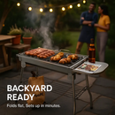 Foldable Charcoal BBQ Grill for Picnic and Camping by LJGDeals